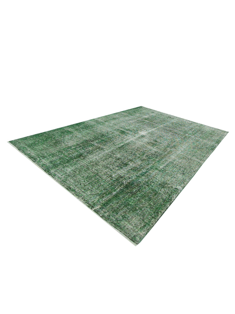 Pacific Overdyed 40970 Green Green Transitional Hand Knotted Rug