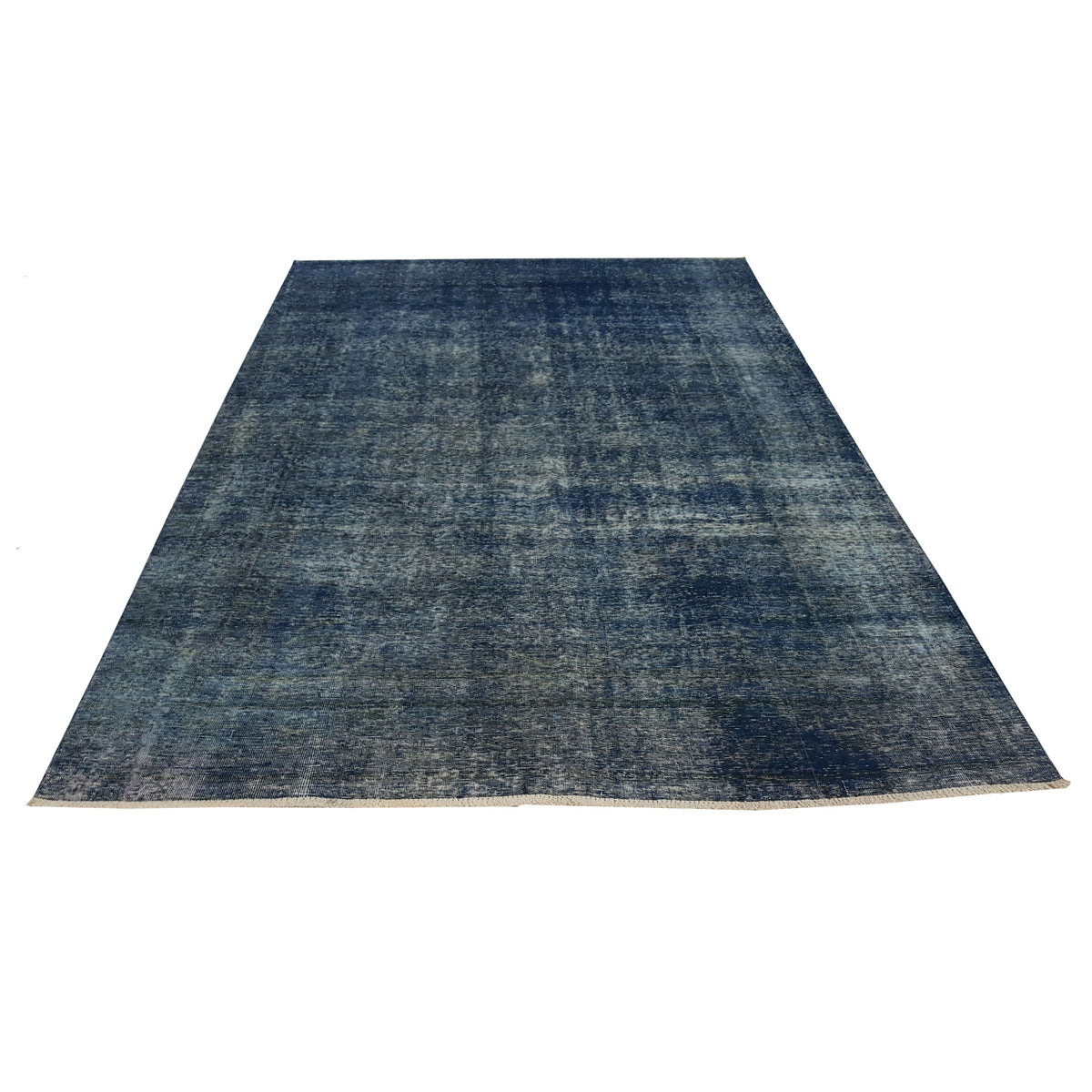 Pacific Overdyed 40972 Teal Teal Transitional Hand Knotted Rug
