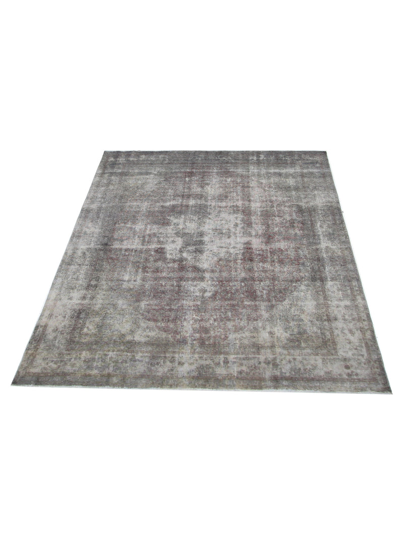 Pacific Overdyed 40973 Grey Grey Transitional Hand Knotted Rug