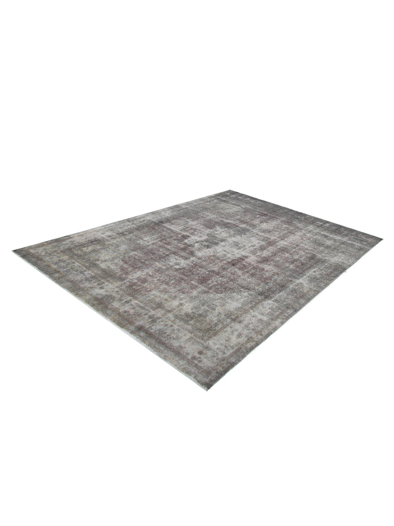 Pacific Overdyed 40973 Grey Grey Transitional Hand Knotted Rug