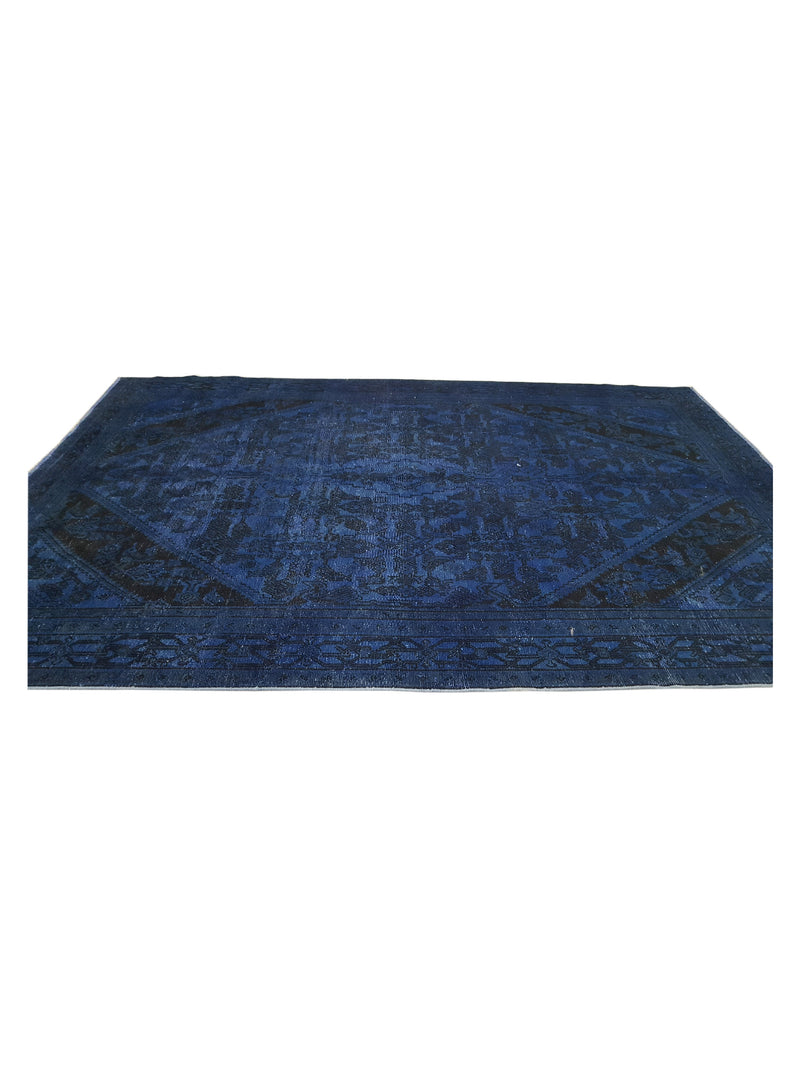 Pacific Overdyed 40978 Blue Blue Transitional Hand Knotted Rug