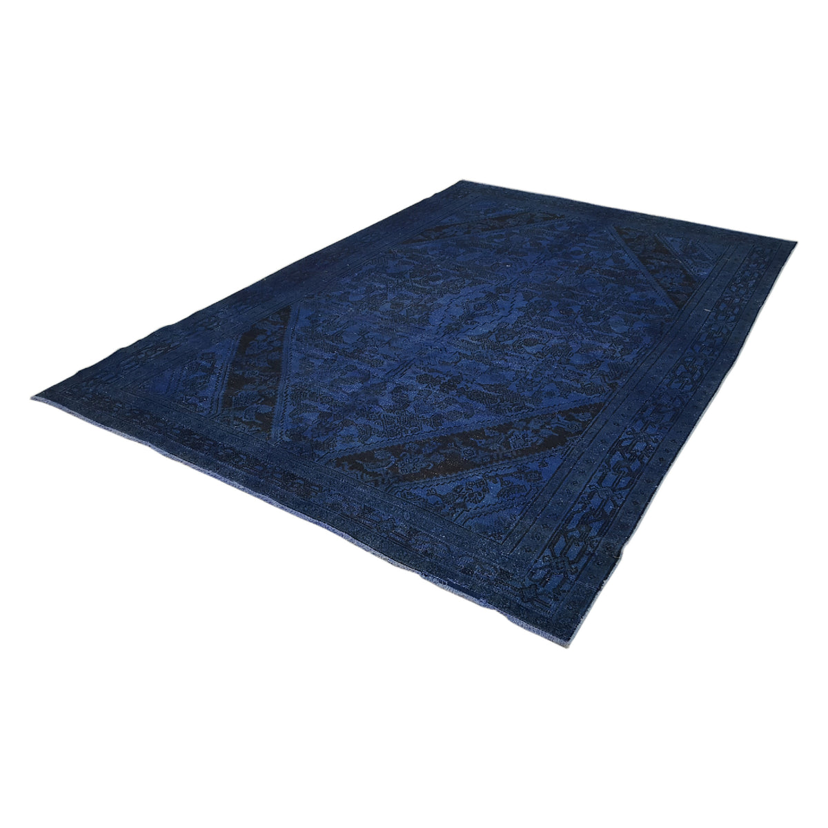Pacific Overdyed 40978 Blue Blue Transitional Hand Knotted Rug