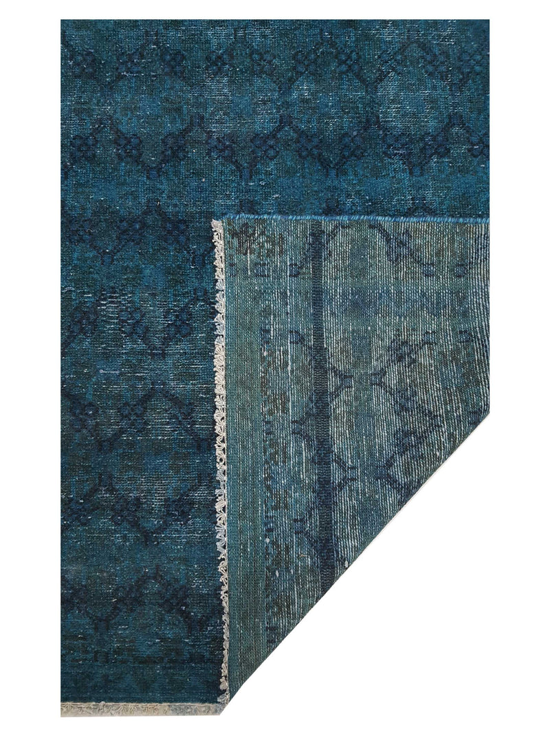 Pacific Vintage 40981 Teal Teal Vintage Hand Knotted Rug