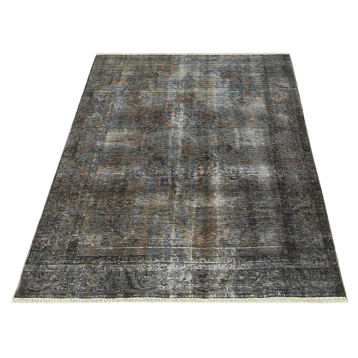 Pacific Overdyed 40985 Grey Grey Transitional Hand Knotted Rug