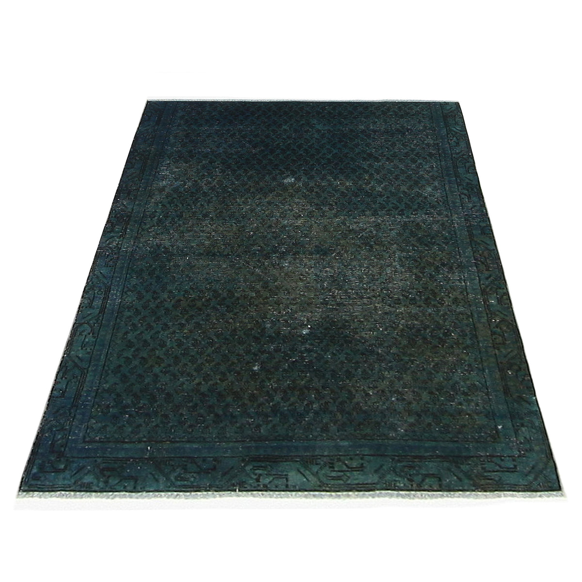 Pacific Overdyed 40991 Green Green Transitional Hand Knotted Rug
