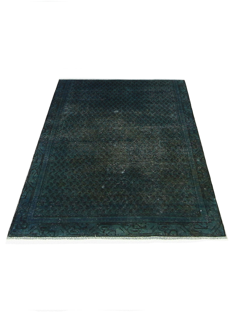 Pacific Overdyed 40991 Green Green Transitional Hand Knotted Rug