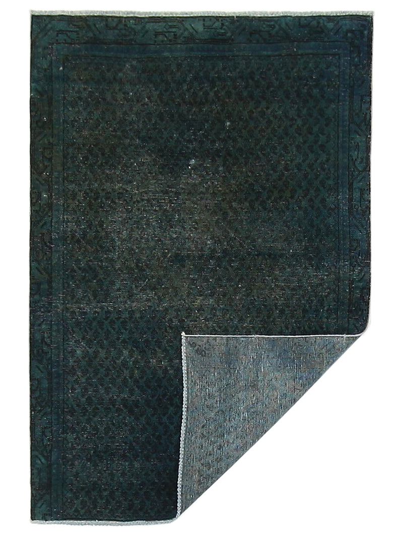 Pacific Overdyed 40991 Green Green Transitional Hand Knotted Rug