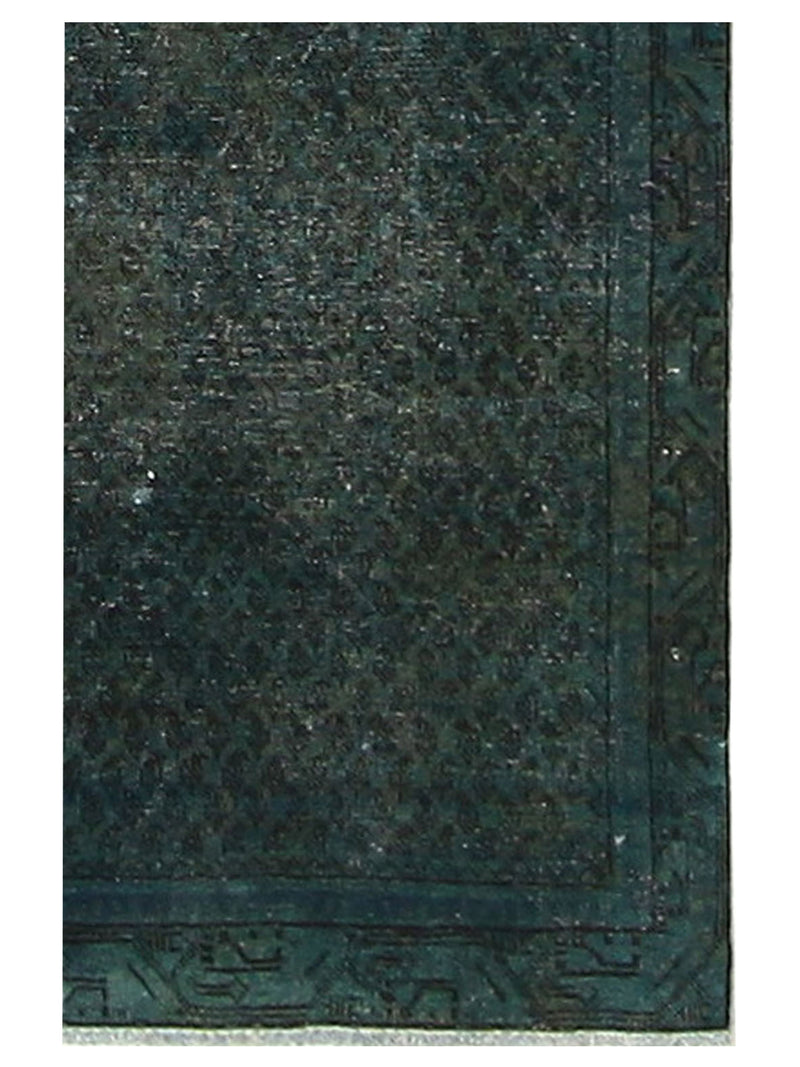 Pacific Overdyed 40991 Green Green Transitional Hand Knotted Rug