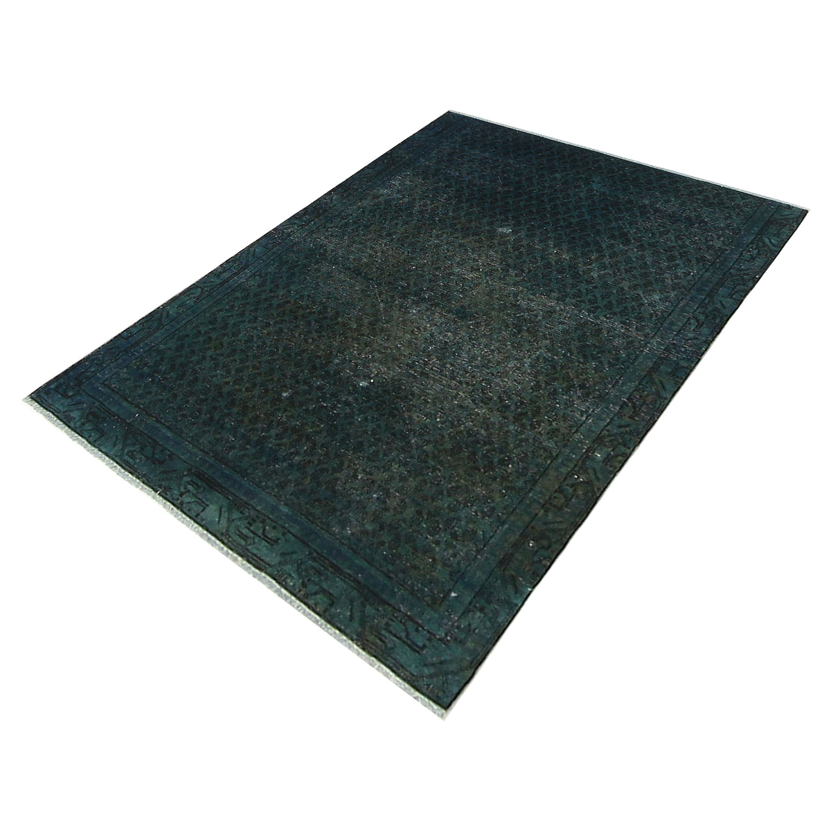 Pacific Overdyed 40991 Green Green Transitional Hand Knotted Rug