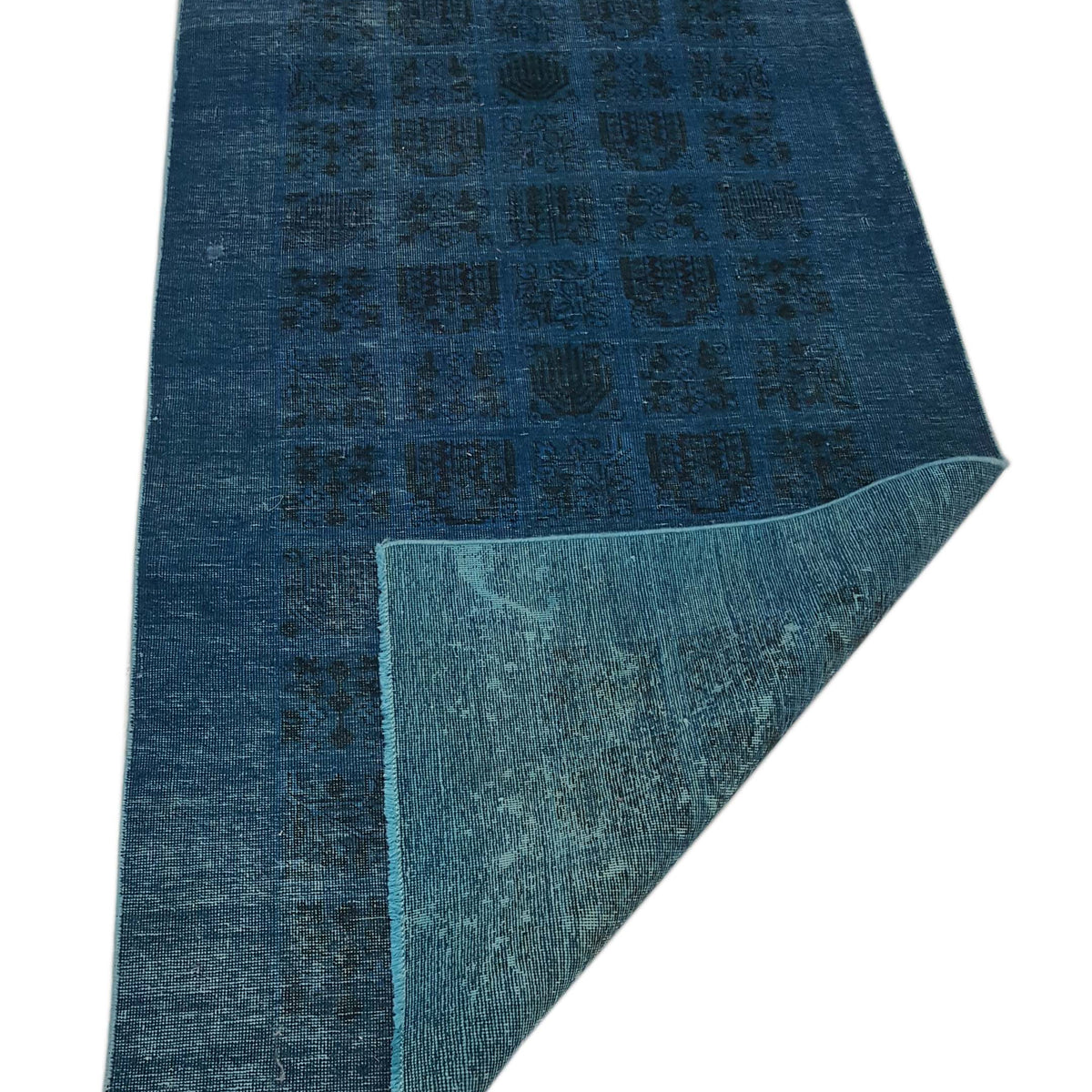 Pacific Vintage 40997 Teal Blue Vintage Hand Knotted Rug