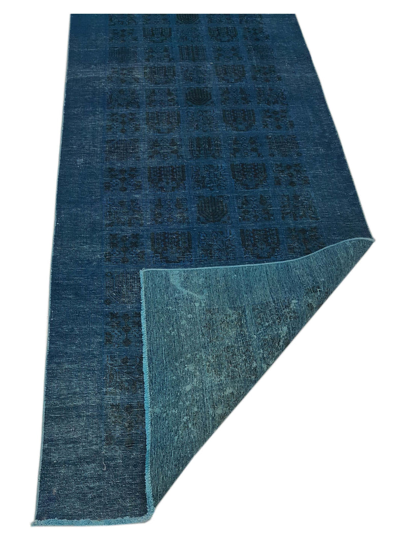 Pacific Vintage 40997 Teal Blue Vintage Hand Knotted Rug