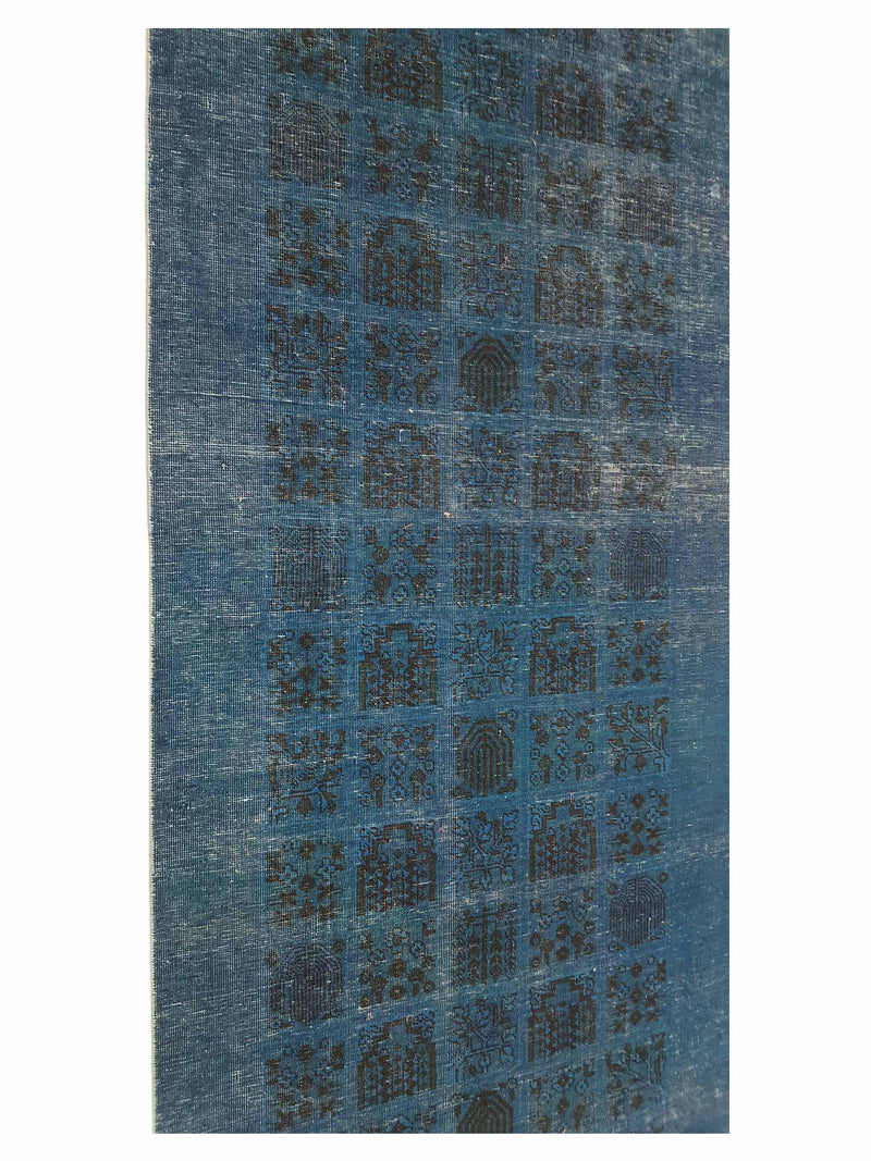 Pacific Vintage 40997 Teal Blue Vintage Hand Knotted Rug