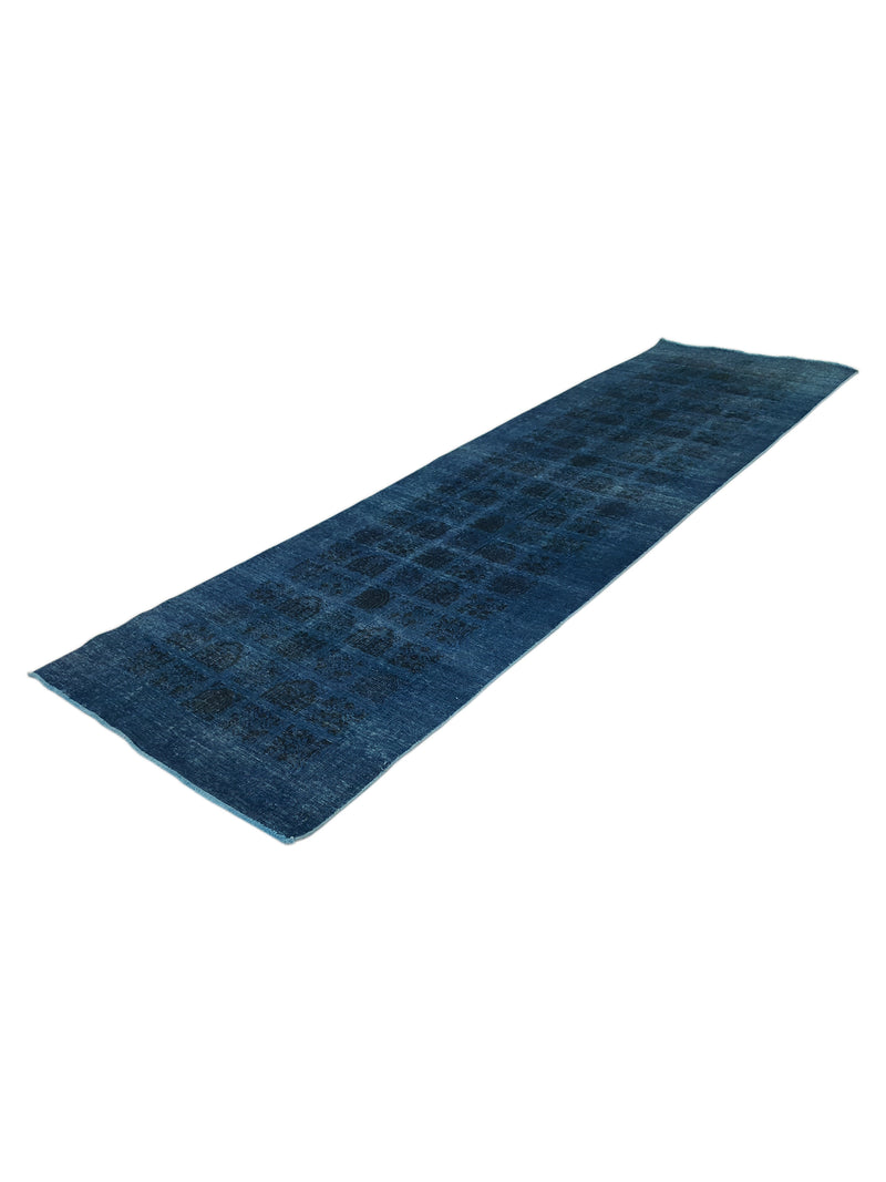 Pacific Vintage 40997 Teal Blue Vintage Hand Knotted Rug