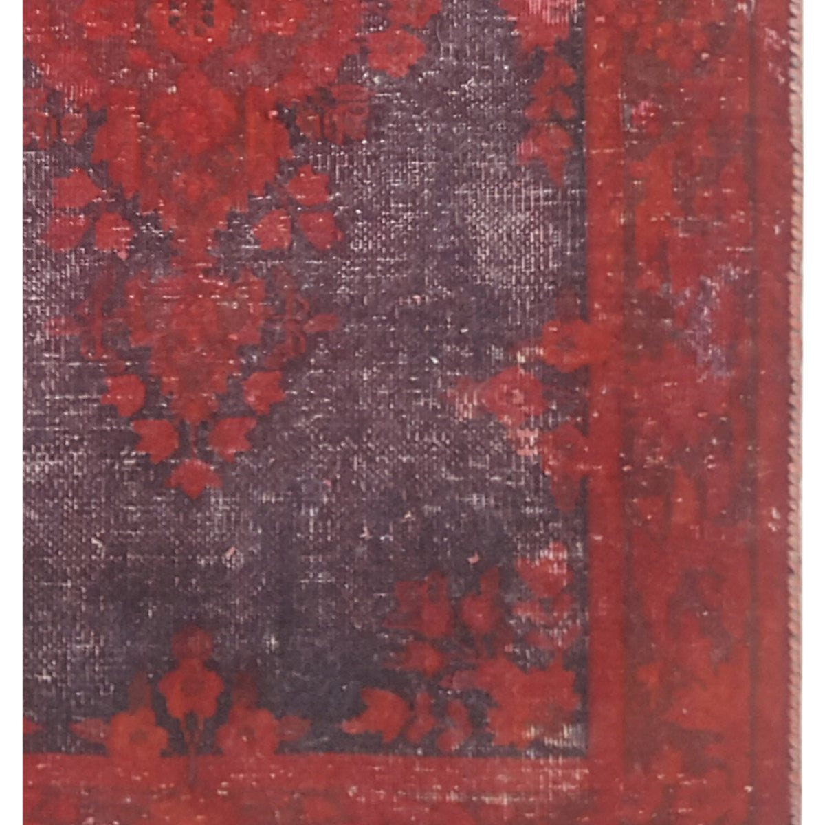 Pacific Vintage 41003 Black Red Vintage Hand Knotted Rug