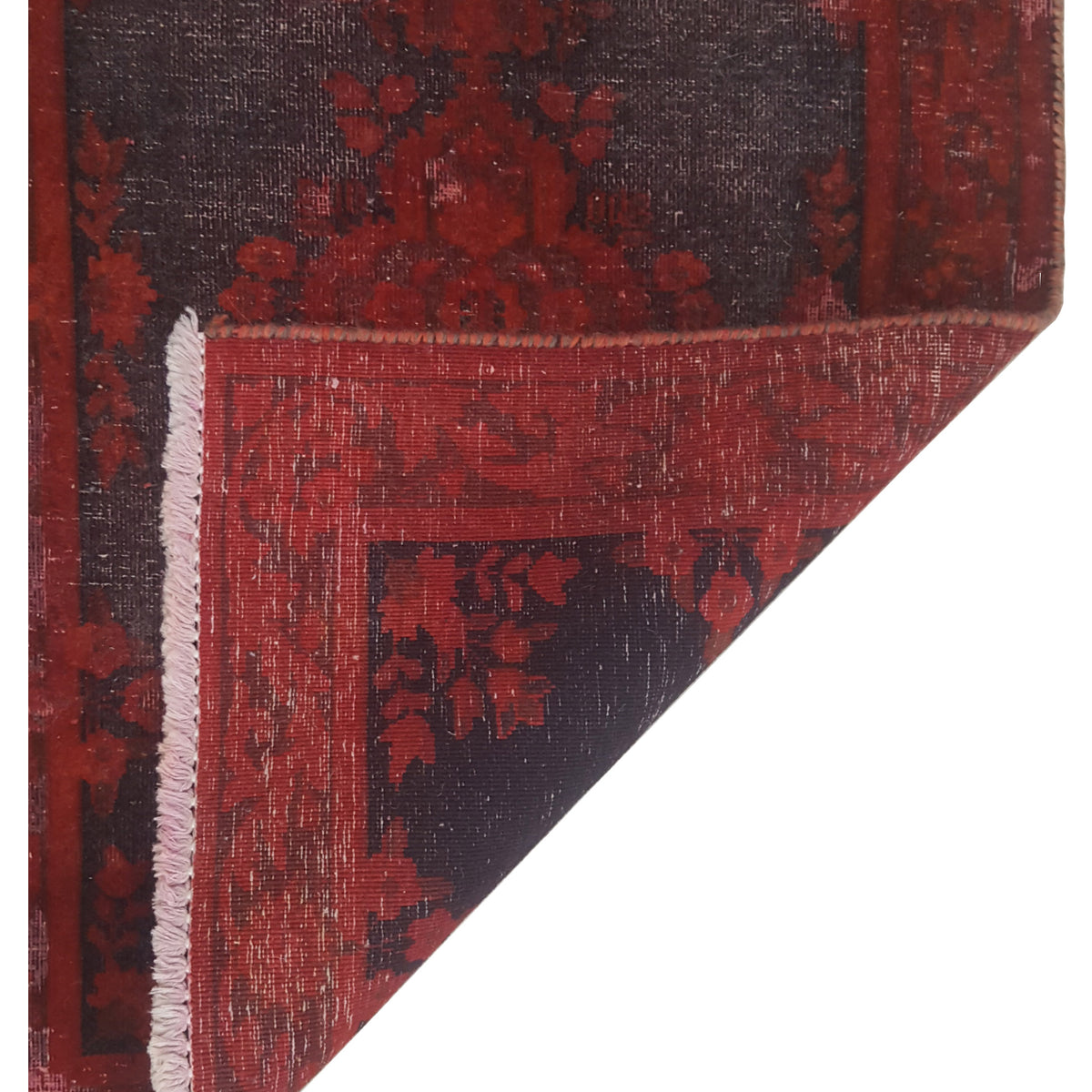 Pacific Vintage 41003 Black Red Vintage Hand Knotted Rug