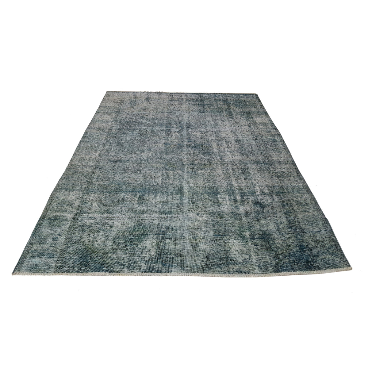Pacific Overdyed 41011 Green Green Transitional Hand Knotted Rug
