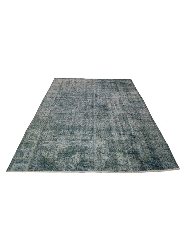 Pacific Overdyed 41011 Green Green Transitional Hand Knotted Rug