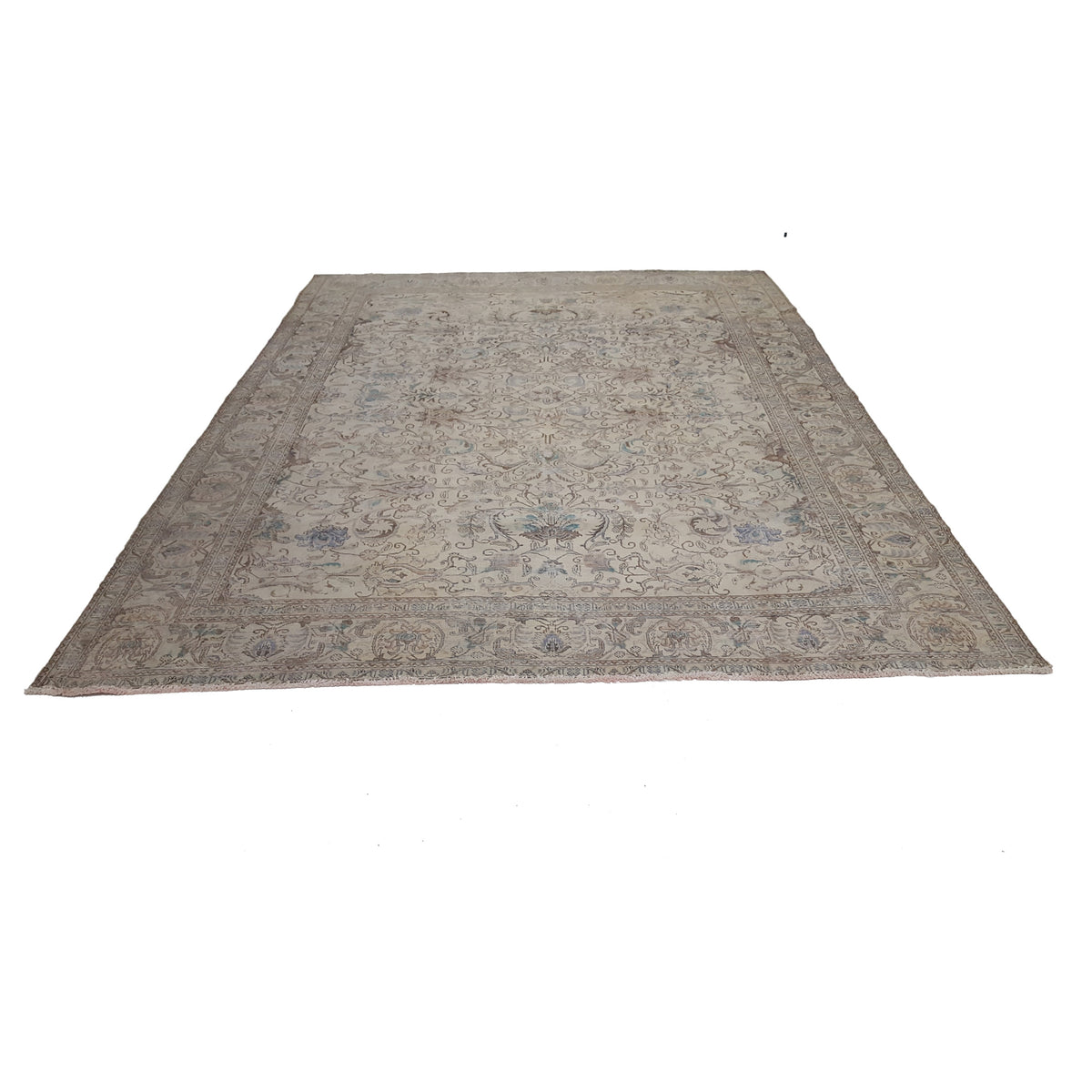 Pacific Vintage 41017 Beige Beige Vintage Hand Knotted Rug