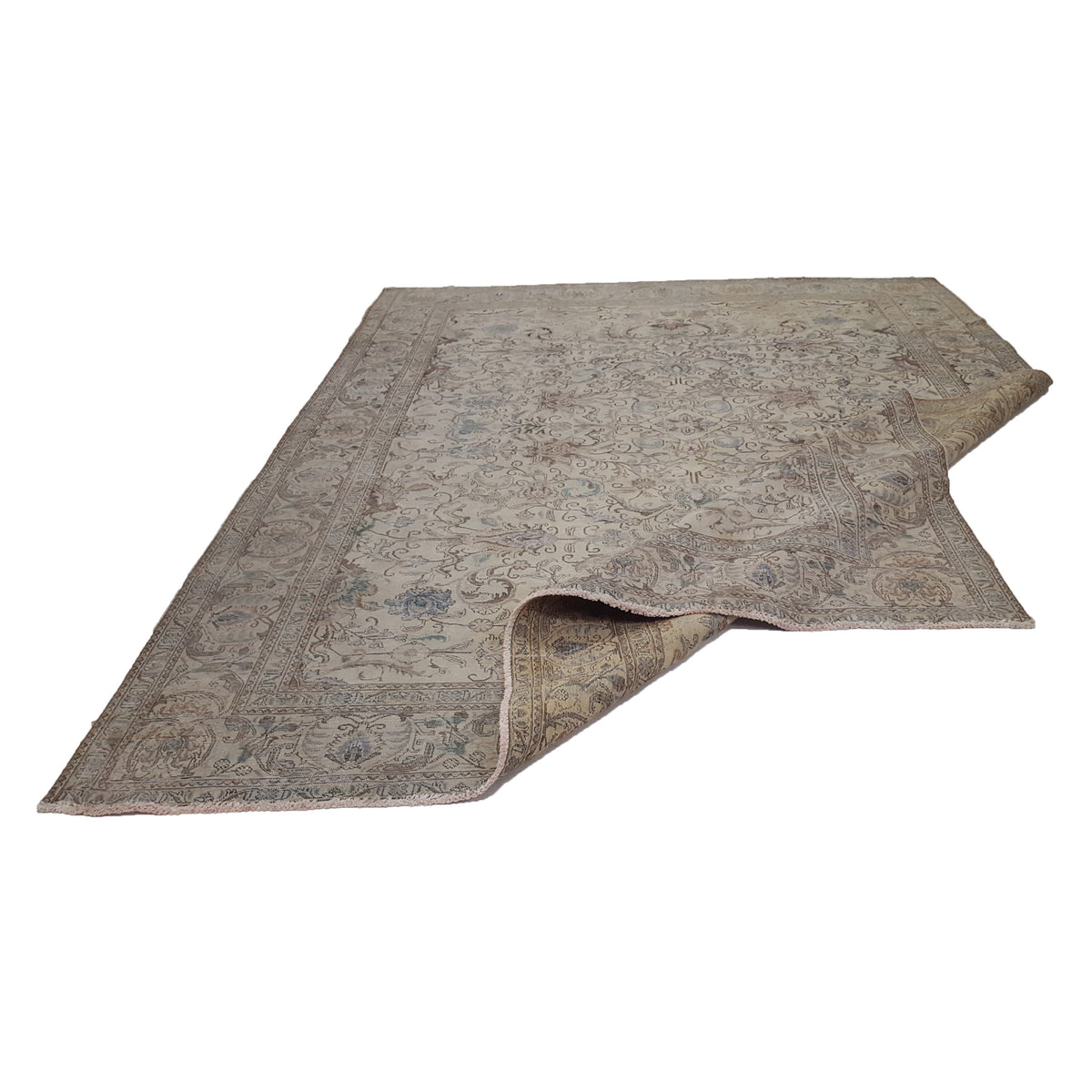 Pacific Vintage 41017 Beige Beige Vintage Hand Knotted Rug