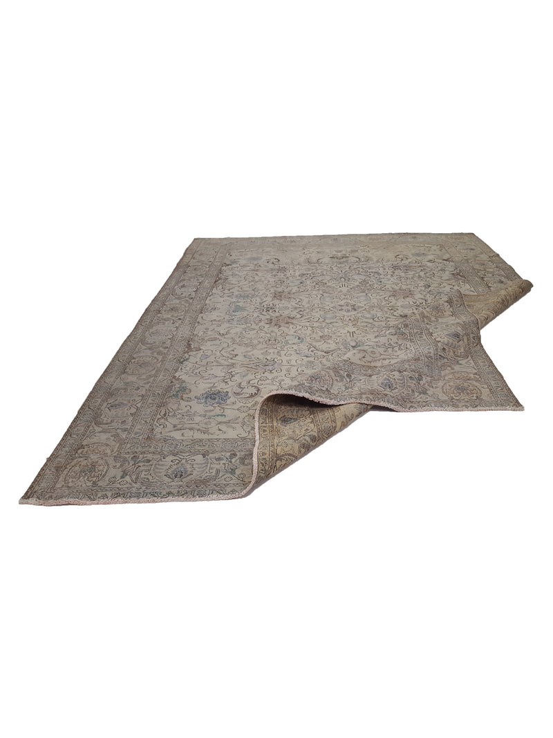 Pacific Vintage 41017 Beige Beige Vintage Hand Knotted Rug