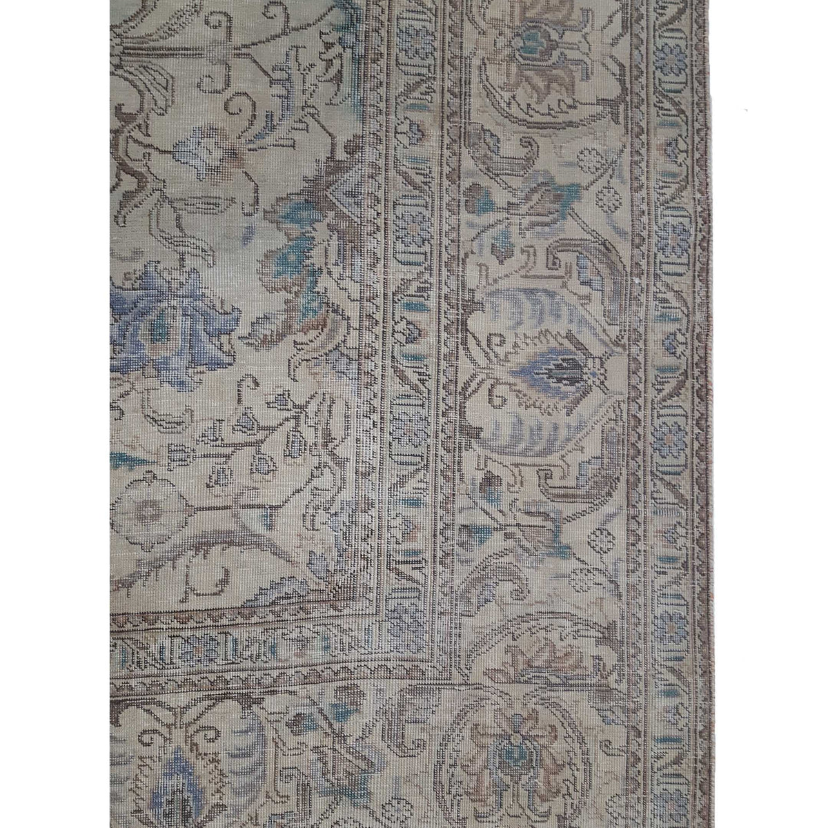 Pacific Vintage 41017 Beige Beige Vintage Hand Knotted Rug