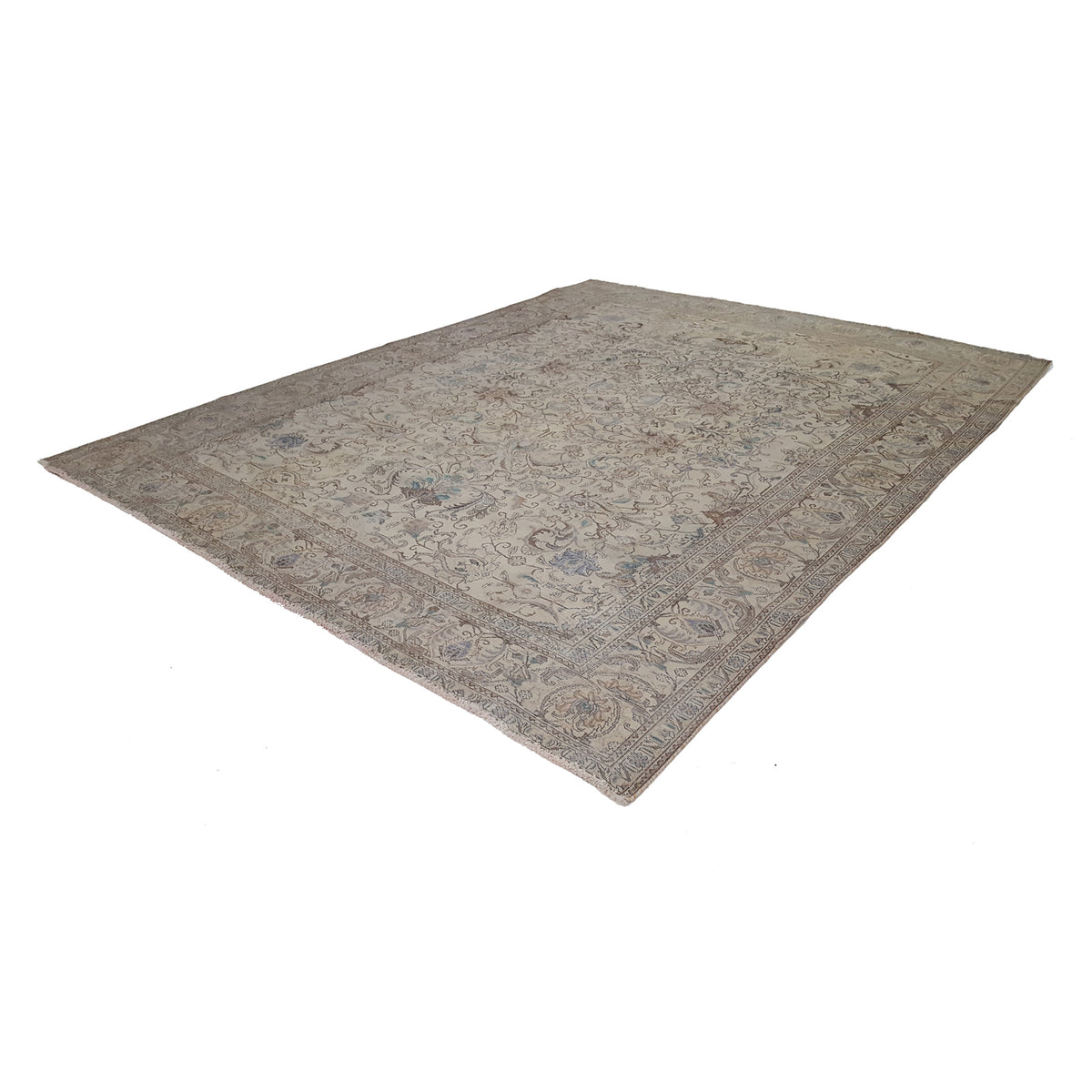 Pacific Vintage 41017 Beige Beige Vintage Hand Knotted Rug