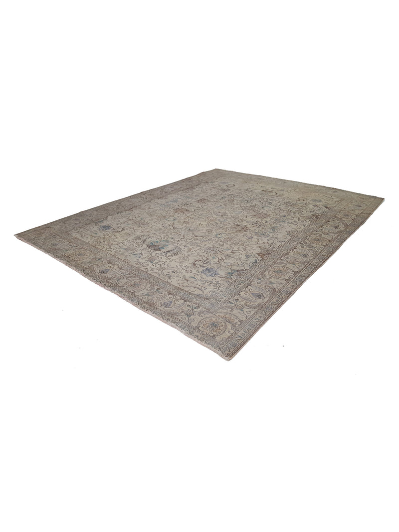 Pacific Vintage 41017 Beige Beige Vintage Hand Knotted Rug