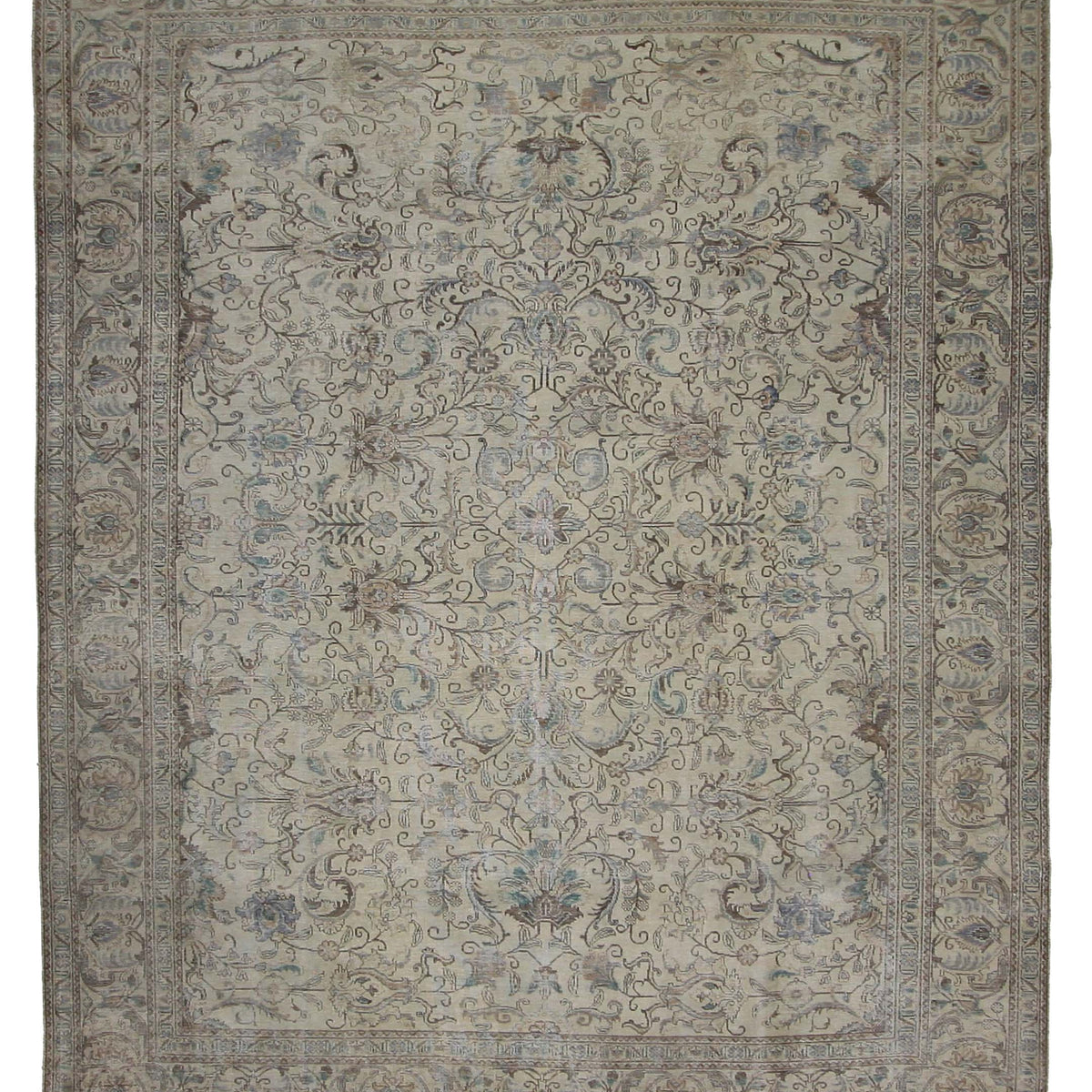 Pacific Vintage 41017 Beige Beige Vintage Hand Knotted Rug