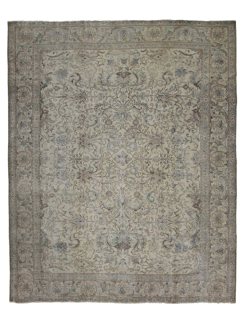 Pacific Vintage 41017 Beige Beige Vintage Hand Knotted Rug