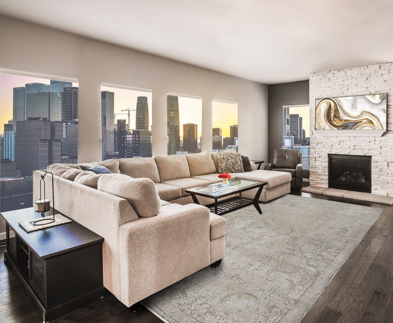 Pacific Vintage 41020 Ivory Ivory Vintage Hand Knotted Rug