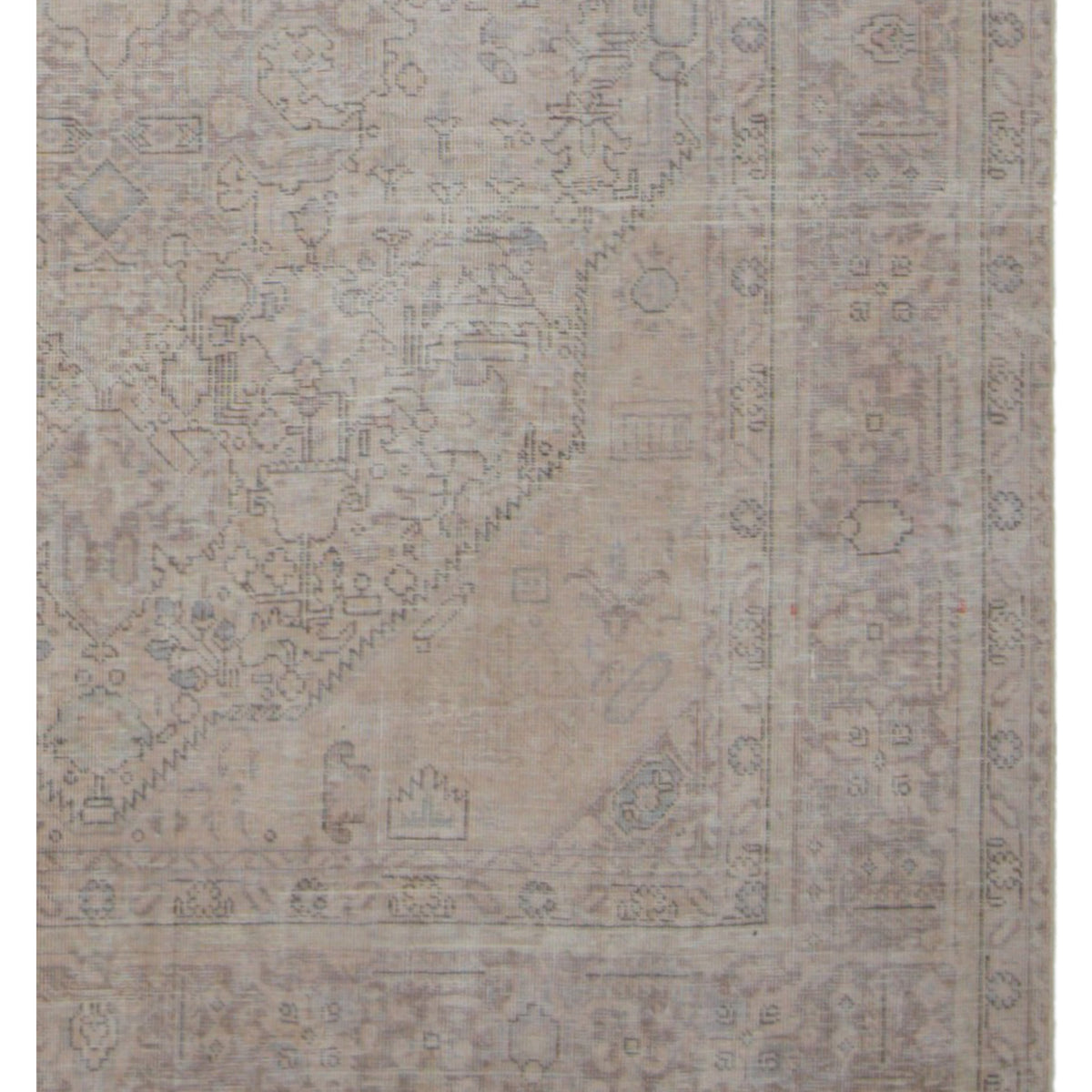 Pacific Vintage 41023 Beige Beige Vintage Hand Knotted Rug