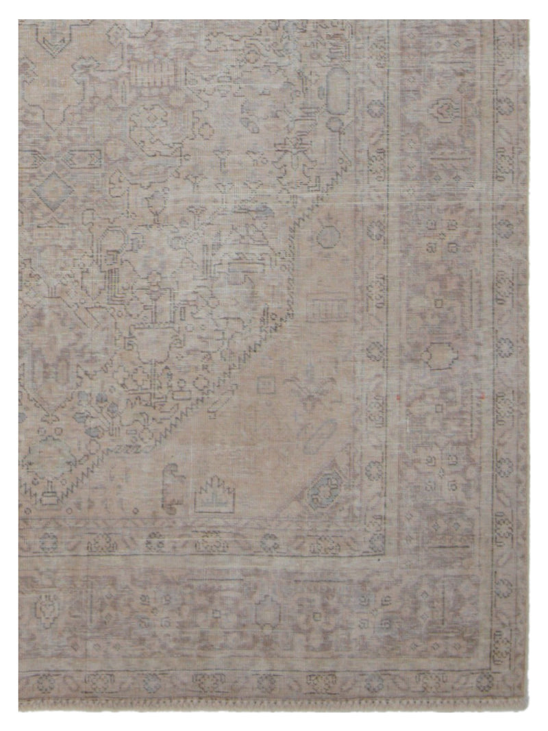 Pacific Vintage 41023 Beige Beige Vintage Hand Knotted Rug