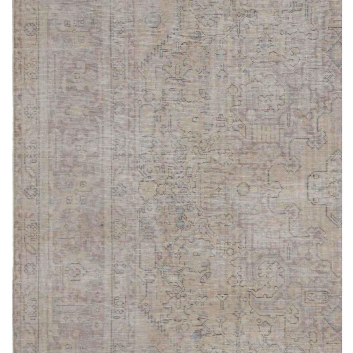Pacific Vintage 41023 Beige Beige Vintage Hand Knotted Rug