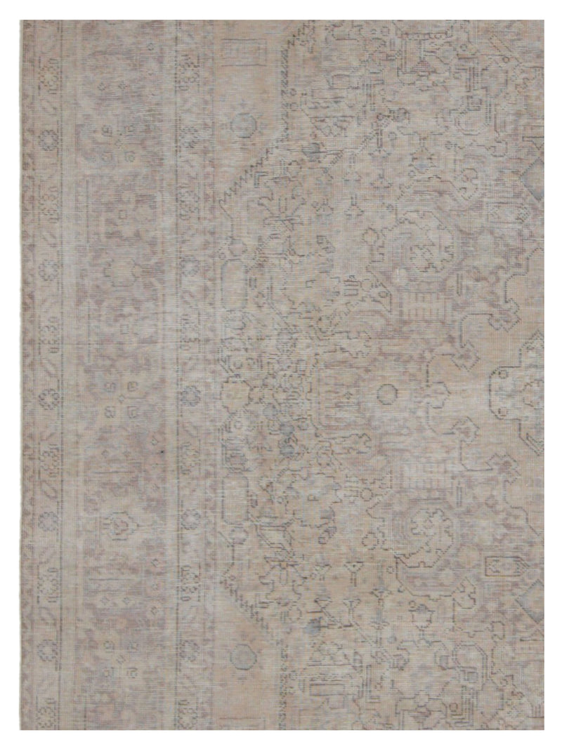 Pacific Vintage 41023 Beige Beige Vintage Hand Knotted Rug