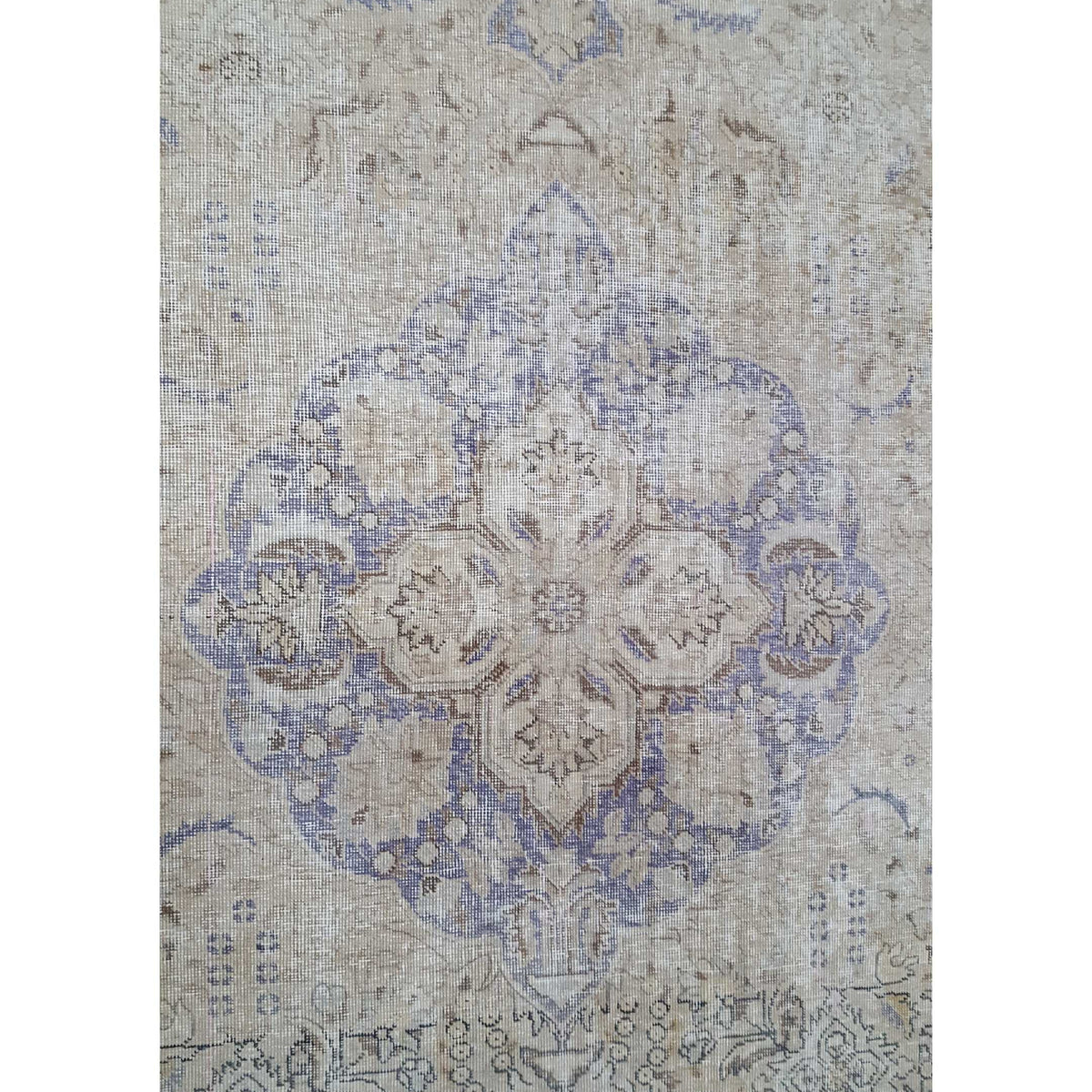 Pacific Vintage 41026 Ivory Purple Vintage Hand Knotted Rug