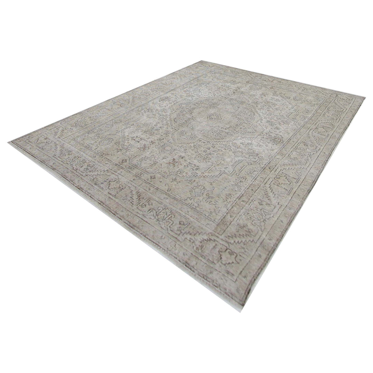 Pacific Vintage 41028 Beige Beige Vintage Hand Knotted Rug