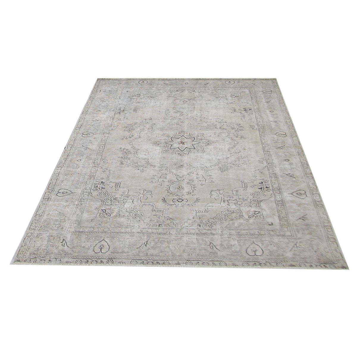 Pacific Vintage 41029 Beige Beige Vintage Hand Knotted Rug