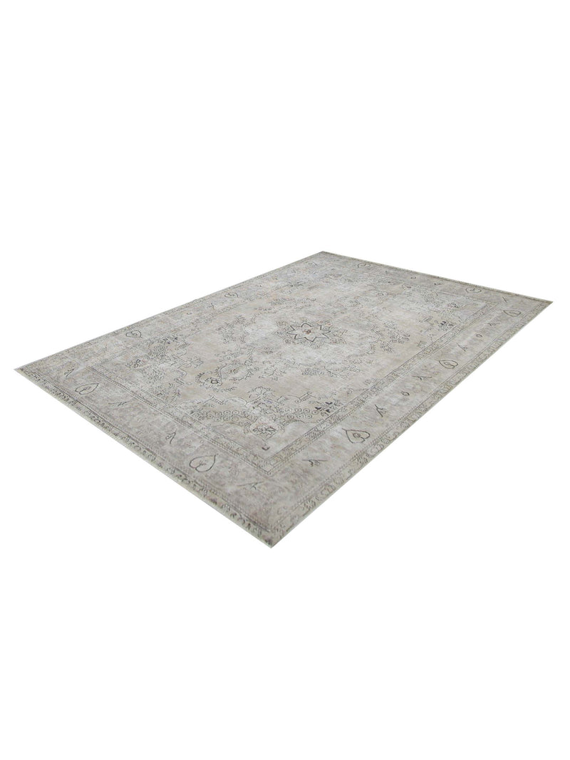 Pacific Vintage 41029 Beige Beige Vintage Hand Knotted Rug