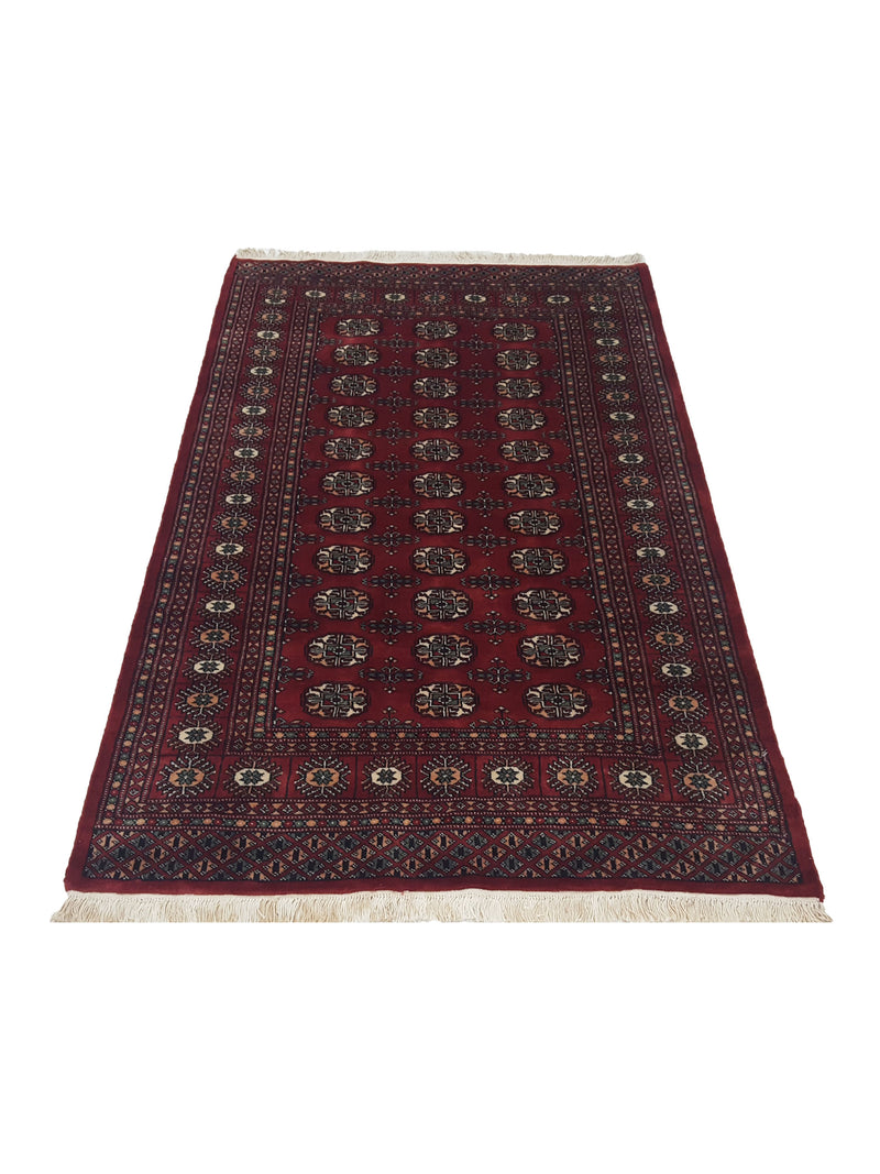 Pacific Bokhara 41054 Red Red Traditional Hand Knotted Rug