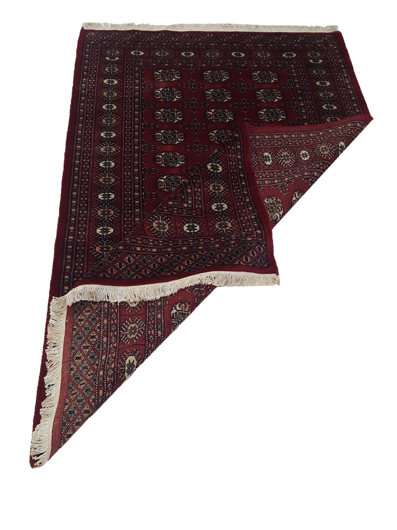 Pacific Bokhara 41054 Red Red Traditional Hand Knotted Rug