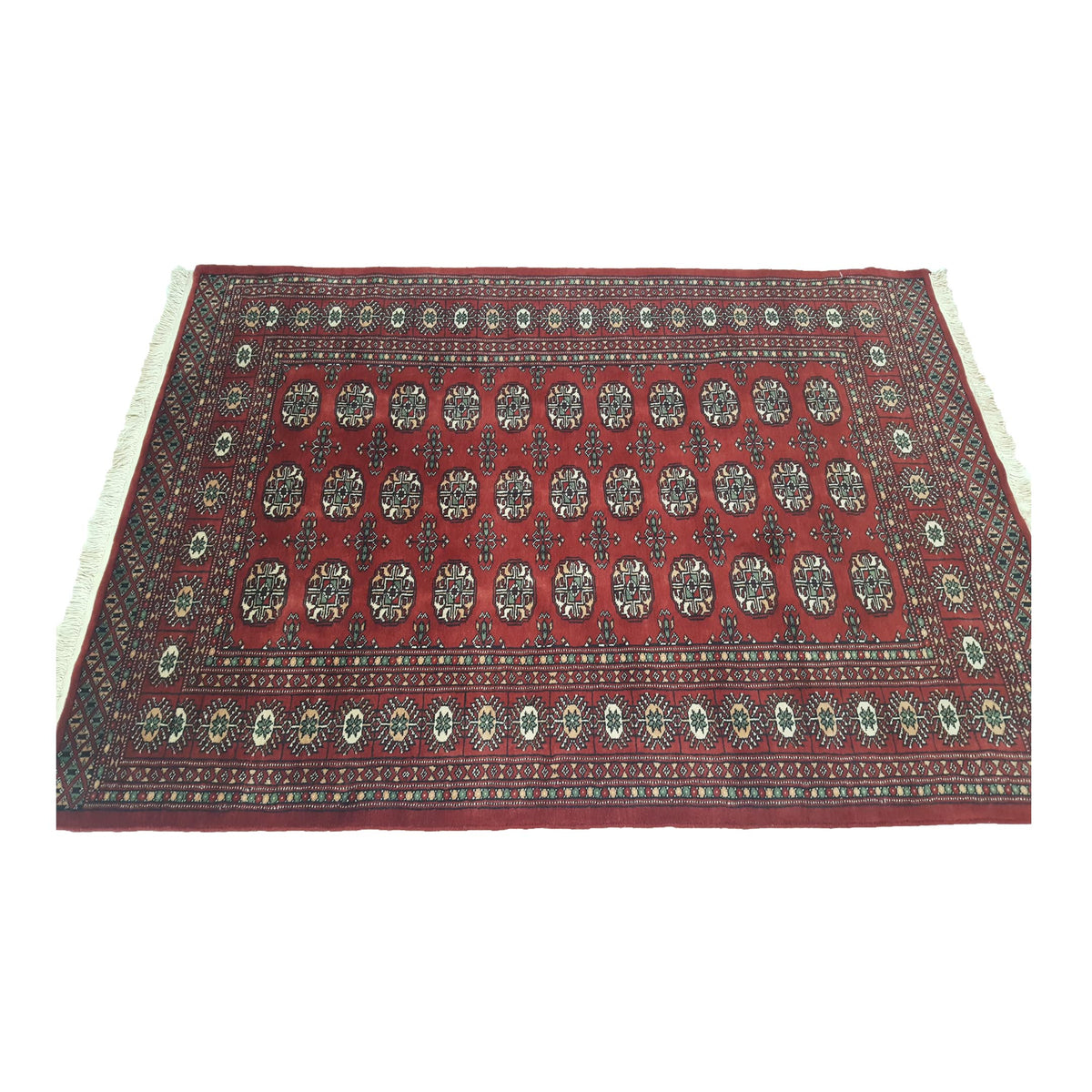 Pacific Bokhara 41054 Red Red Traditional Hand Knotted Rug