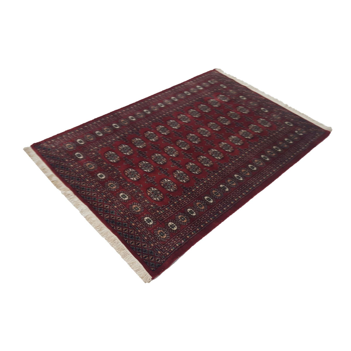 Pacific Bokhara 41054 Red Red Traditional Hand Knotted Rug