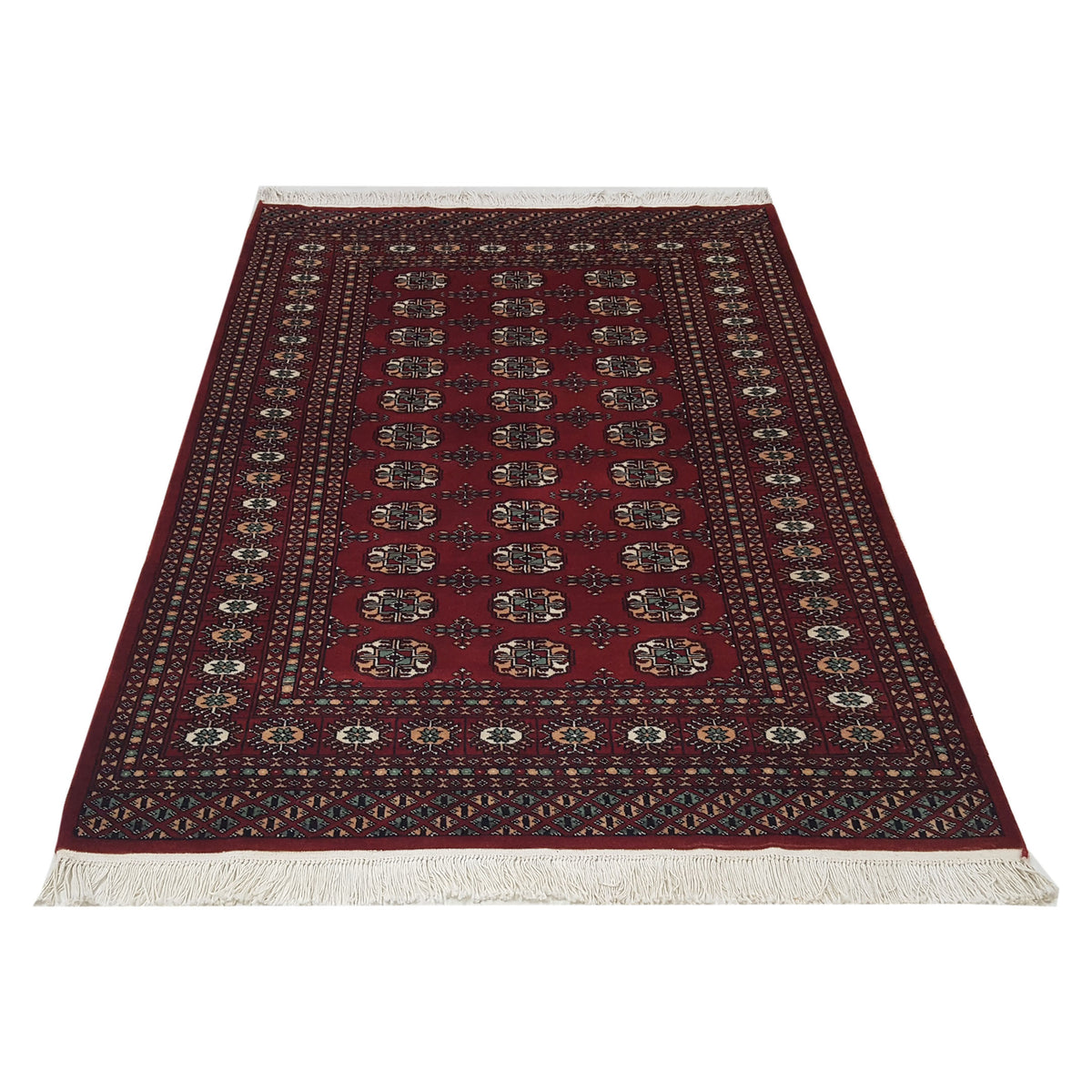 Pacific Bokhara 41056 Red Red Traditional Hand Knotted Rug