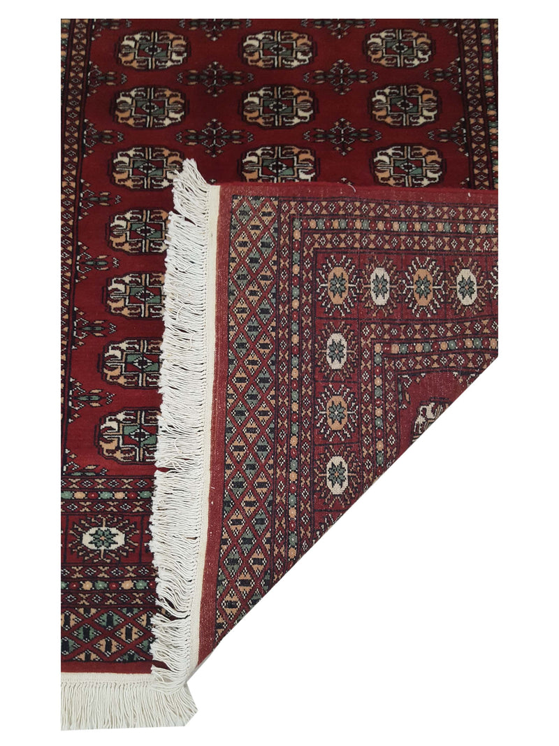 Pacific Bokhara 41056 Red Red Traditional Hand Knotted Rug