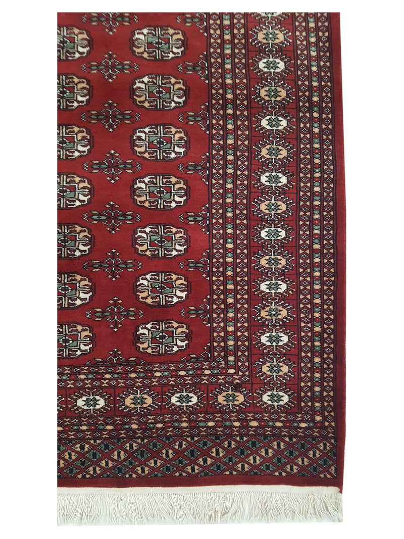 Pacific Bokhara 41056 Red Red Traditional Hand Knotted Rug