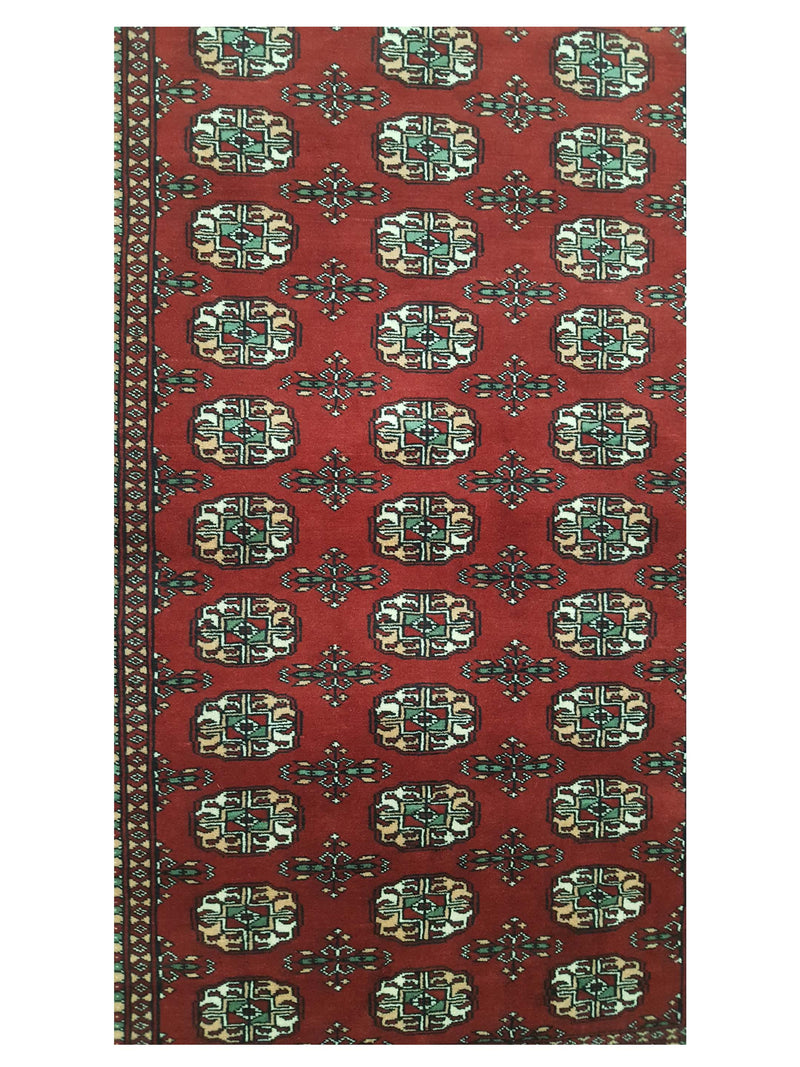 Pacific Bokhara 41056 Red Red Traditional Hand Knotted Rug