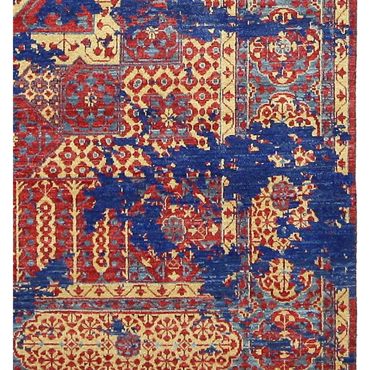 Pacific Modern 41118 Navy Red Contemporary Hand Knotted Rug