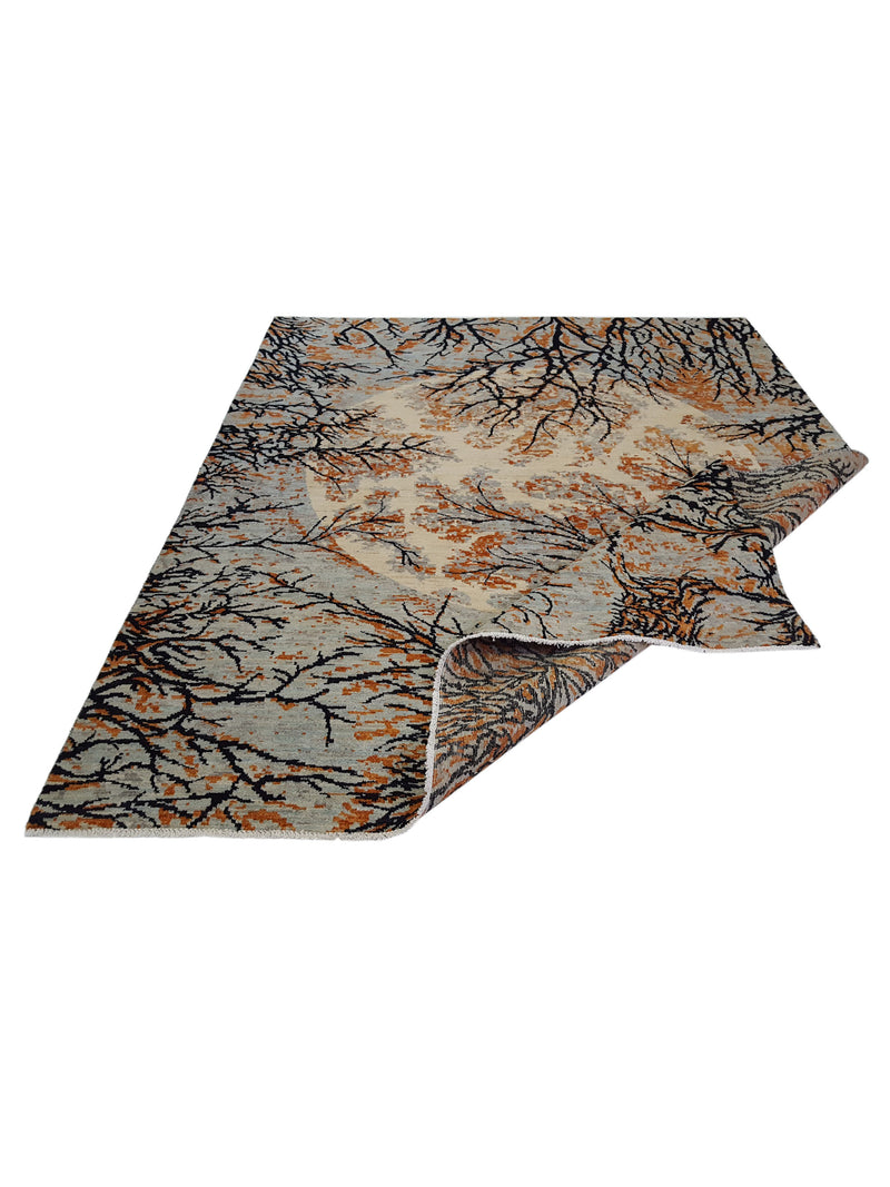 Pacific Modern 41119 Lt.Blue Black Contemporary Hand Knotted Rug