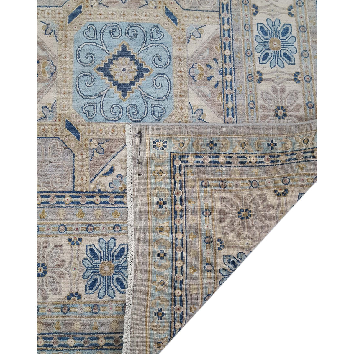 Pacific Ziegler 41122 Grey Lt.Blue Transitional Hand Knotted Rug