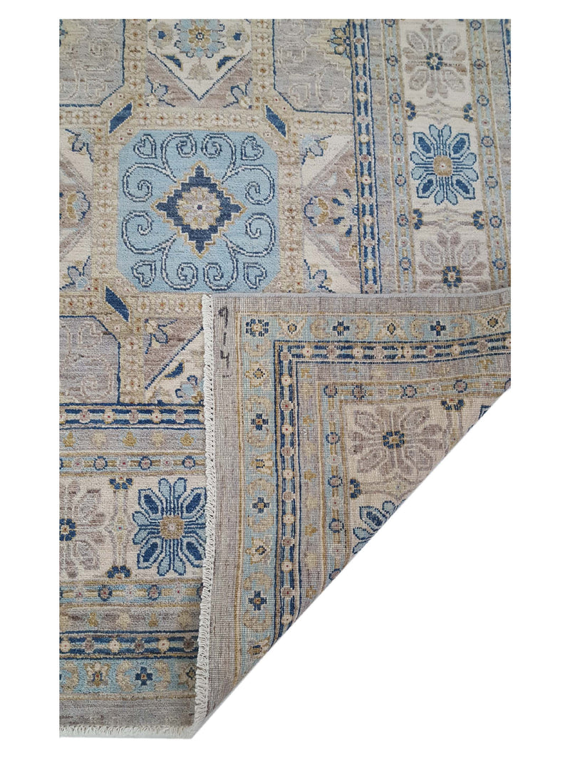 Pacific Ziegler 41122 Grey Lt.Blue Transitional Hand Knotted Rug